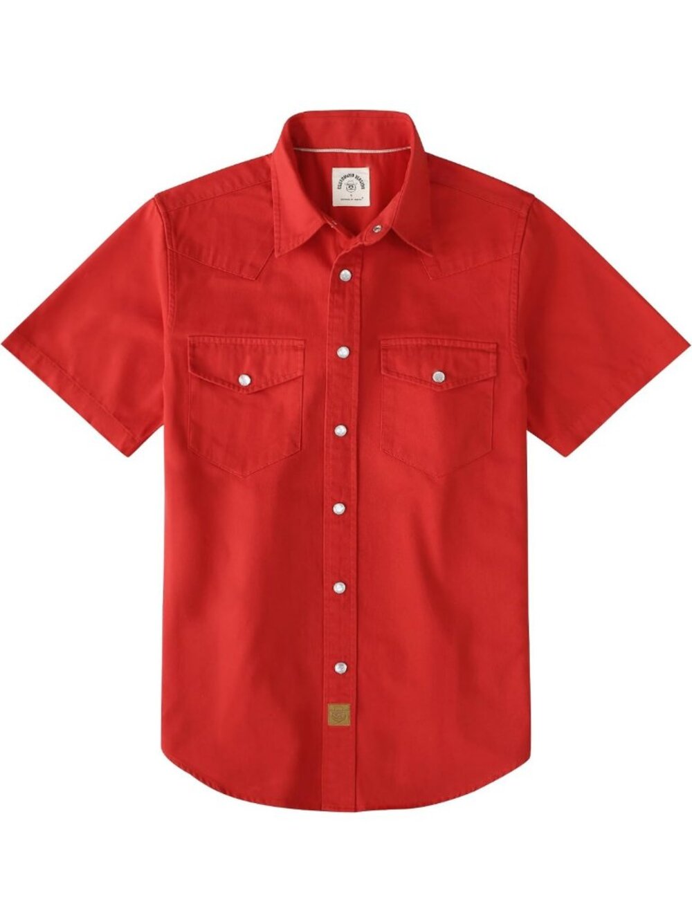 Men's Short Sleeve Pearl Snap Western Shirt - Durable Cotton Cowboy Work Top
